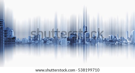 Similar – Illuminated skyscrapers in Frankfurt/Main during the blue hour