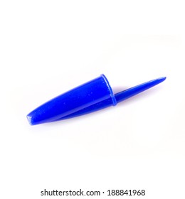 blue pen cap