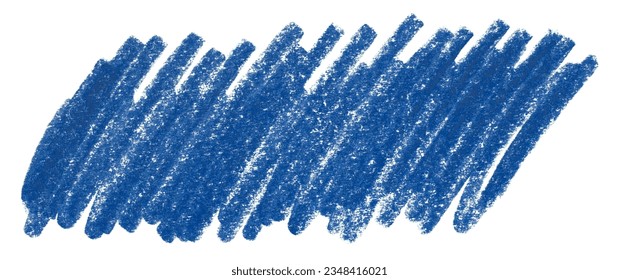 blue pencil strokes isolated on white background