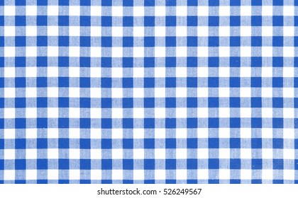 Blue Picnic Cloth Pattern Wallpaper Background.Kitchen Menu Backdrop.Retro Fabric Surface Transparent.