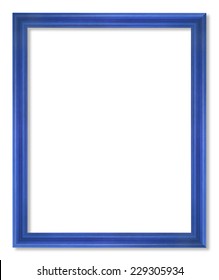 Blue Picture Frame Isolated On White