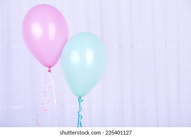 Blue And Pink Balloons 