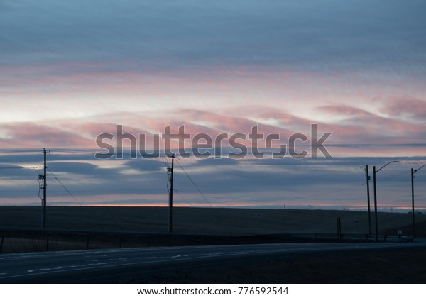 Blue and Pink Prairie\
Skies at Dusk