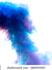 Blue and pink smoke isolated on a white background. - Shutterstock ID 1869591907
