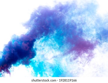 Blue and pink smoke isolated on a white background. - Shutterstock ID 1928119166