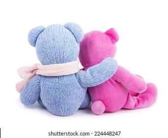 pink and blue teddy bear