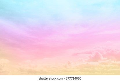 Blue Pink Yellow Abstract Cloud Texture Background For Card And Text Design, And Print, Element For Fabric, Wallpaper, And Backdrop