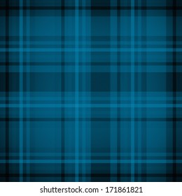 Blue Plaid Fabric Pattern Background