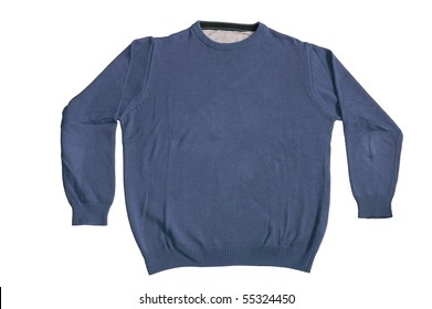 plain blue sweater