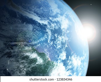  Blue  Planet Earth  In Space.