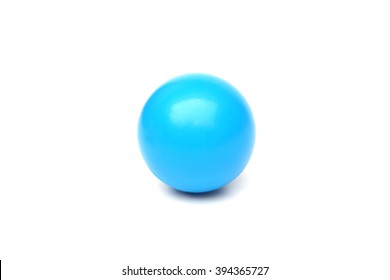 blue plastic ball isolated