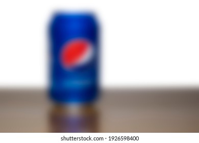 Blue plastic blurred unfocused background.