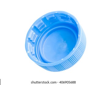 Blue Plastic Bottle Cap Isolated On White Background