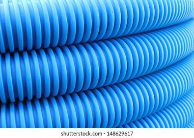 Blue Plastic Corrugated Pipe