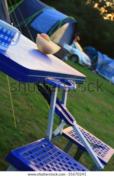 blue plastic folding chairs