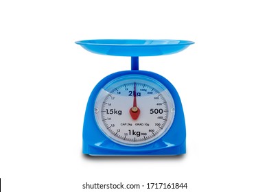 blue kitchen scales