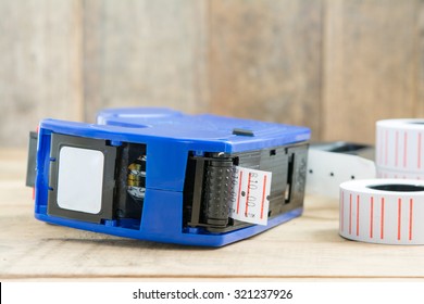 Blue Plastic Price Label Machine