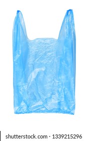 Blue Plastic Bag On White Background Stock Photo (Edit Now) 1391479070