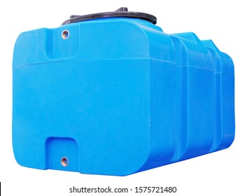 Blue plastic water and liquids barrel storage industrial containers 