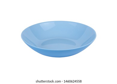 Blue Plate Isolated On White Background