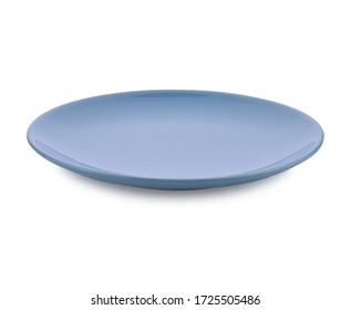 Blue Plate On White Background