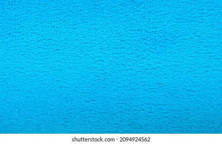 Blue Plush Fabric Texture Useful As A Background