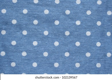 Blue Polka Dot Fabric