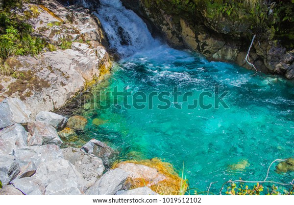 Blue Pools Creek Haast Pass Mt Stock Photo Edit Now 1019512102