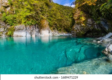 Blue Pools In The Mount Aspiring NP