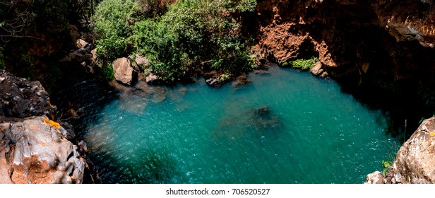 Blue Pools In Ngare Ndare Forest In Meru, Kenya.