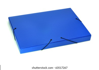 a blue portfolio isolated on a white background - Powered by Shutterstock