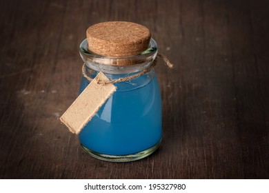 Blue Potion In A Bottle