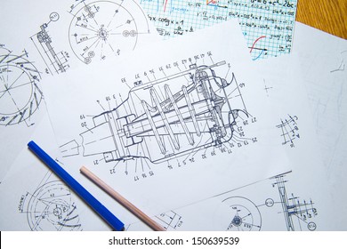 Blue Print On Table