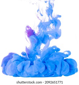 Blau-violetter romantischer Hintergrund, Abstraktion, Makrofotografie auf Abstraktion einzeln auf weißem Hintergrund