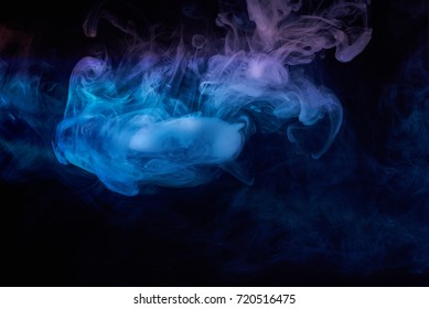 Blue Purple Vape Smoke on Black
