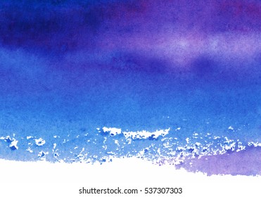 Blue And Purple Watercolor Background