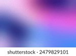 Blue Purple White Gradient Blurred with Grainy Noise Texture Background, for art product design, social media, trendy,vintage,brochure,banner