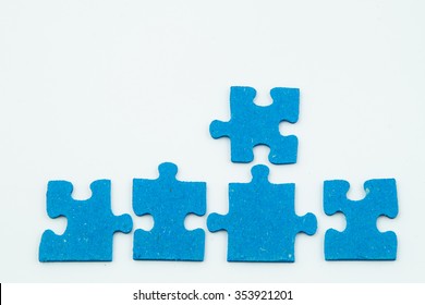 Background Frame Made Blue Pieces Puzzle Stock Vector (Royalty Free ...