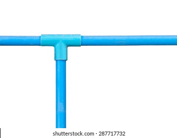 Blue Pvc Pipe With Isolated Background 