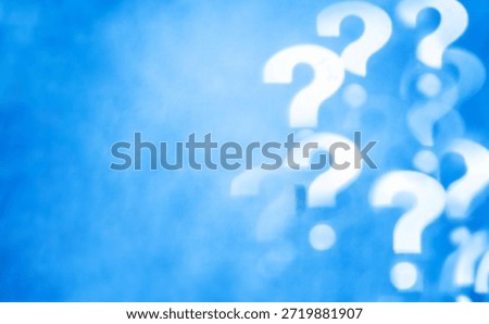 Blue question mark pattern for background