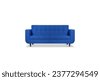 blue sofa isolated