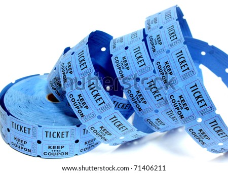 Blue Raffle Tickets