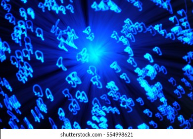 Blue rays explosion or blue abstract background 