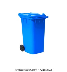 Blue Recycling Bin