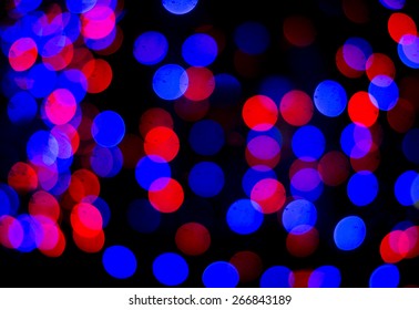 Blue Red Abstract Circular Bokeh Background 