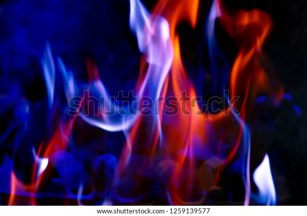 Blue Red Cold Hot Fire Flame Stock Photo Edit Now 1259139577