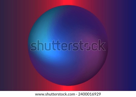 Blue red colorful sphere background geometric 3d