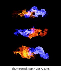 Blue And Red Fire