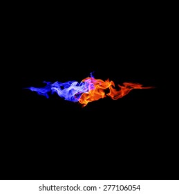 Blue And Red Fire