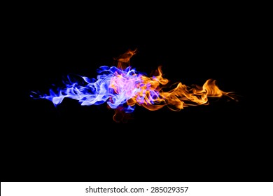 Blue And Red Fire